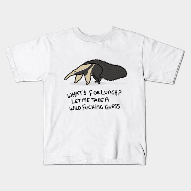 Grumpy Anteater Kids T-Shirt by grumpyanimals